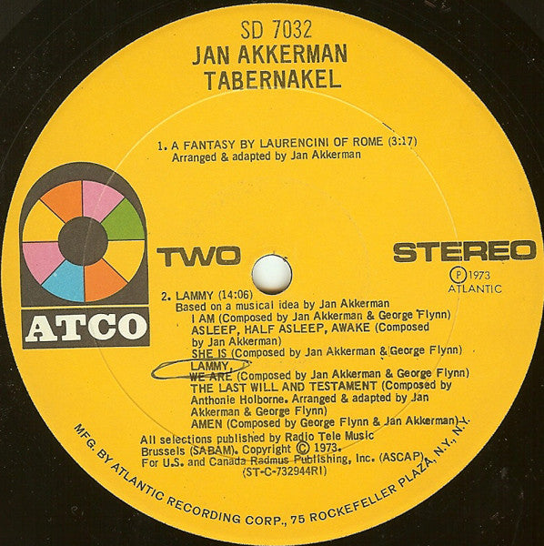 Jan Akkerman - Tabernakel (Vinyl) Image