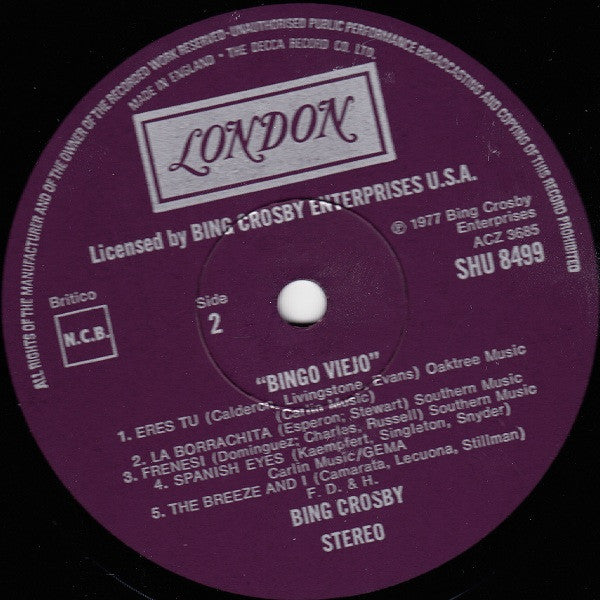 Bing Crosby - Bingo Viejo (Vinyl) Image