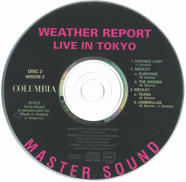 Weather Report - Live In Tokyo (CD) (2 CD) Image