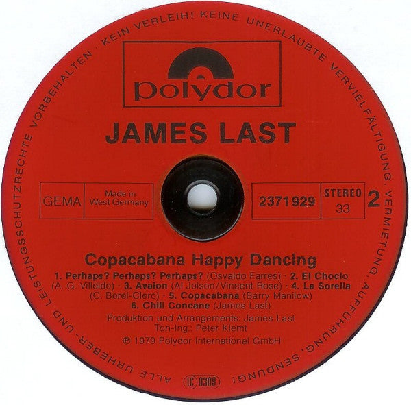 James Last - Copacabana Happy Dancing (Vinyl) Image