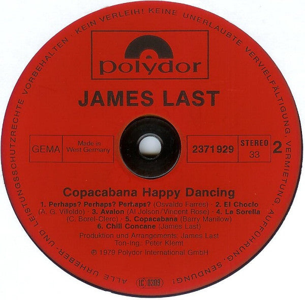 James Last - Copacabana Happy Dancing (Vinyl) Image