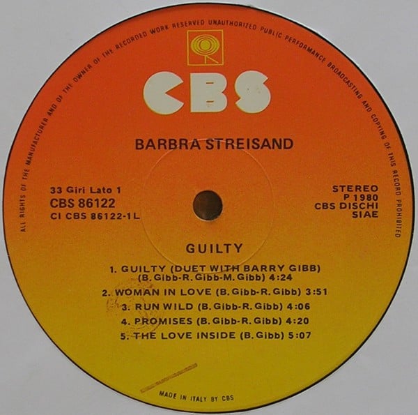 Barbra Streisand - Guilty (Vinyl)