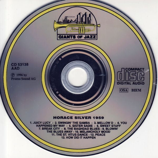 Horace Silver - The Baghdad Blues - 1959 (CD) Image