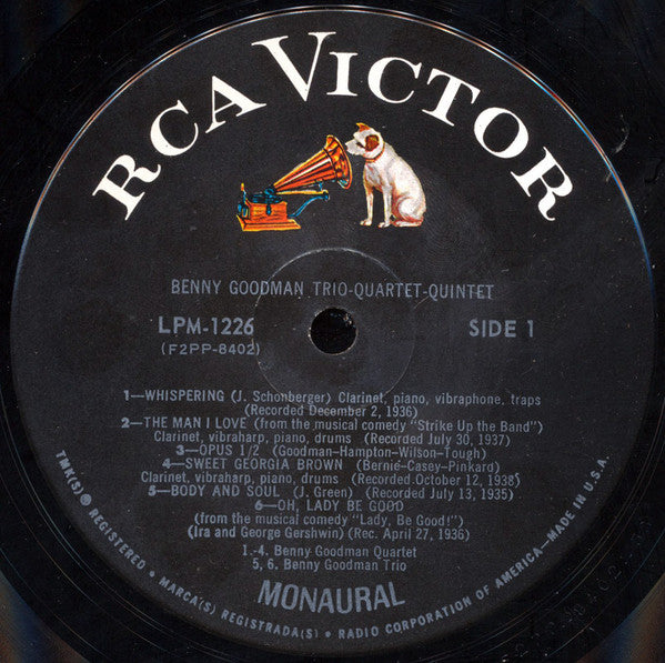 Benny Goodman Trio - Benny Goodman Quartet, The - Benny Goodman Quintet, The - Trio-Quartet-Quintet (Vinyl)