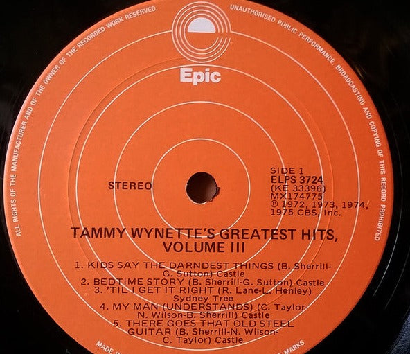 Tammy Wynette - Tammy Wynette's Greatest Hits Volume Three (Vinyl)