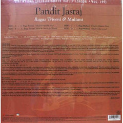 Pandit Jasraj - Live At The Queen Elizabeth Hall - London - Aug.1993 - Ragas Triveni & Multani (Vinyl)