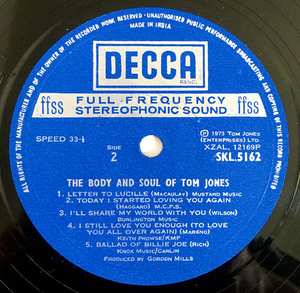 Tom Jones - The Body And Soul Of Tom Jones (Vinyl)