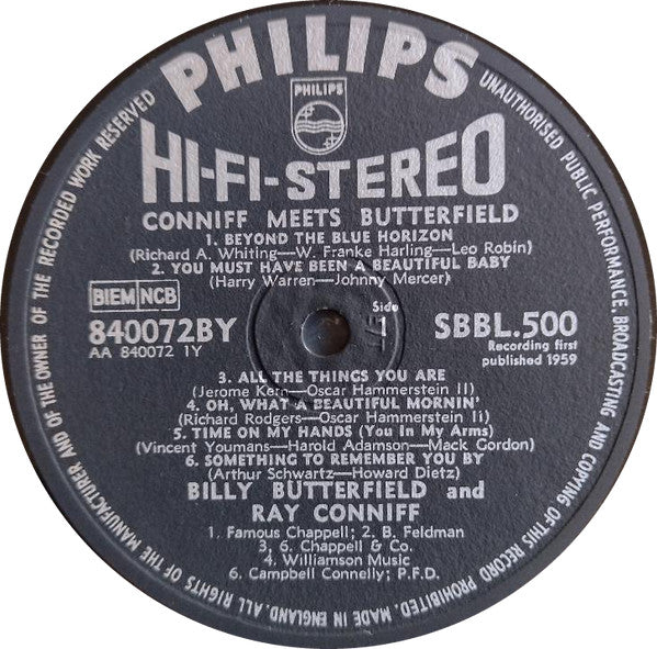 Ray Conniff Meets Billy Butterfield - Conniff Meets Butterfield (Vinyl) Image