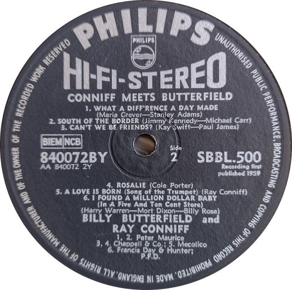 Ray Conniff Meets Billy Butterfield - Conniff Meets Butterfield (Vinyl) Image