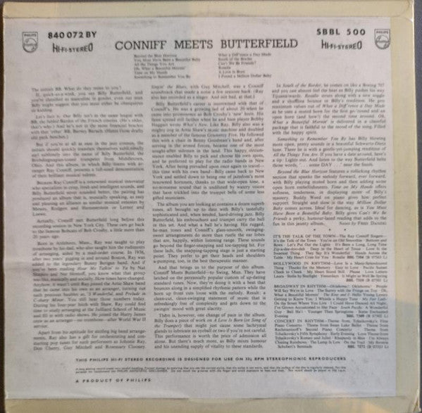 Ray Conniff Meets Billy Butterfield - Conniff Meets Butterfield (Vinyl) Image