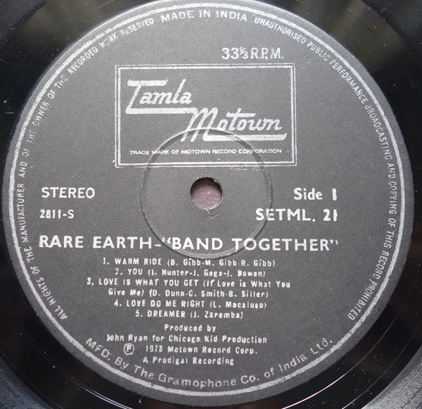 Rare Earth - Band Together (Vinyl) Image
