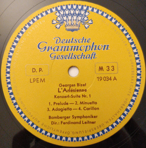 Georges Bizet / Bamberger Symphoniker / Ferdinand Leitner - L'Arlesienne - Konzertsuiten Nr.1 Und Nr.2 (Vinyl) Image