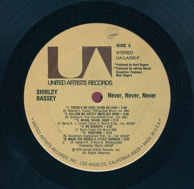 Shirley Bassey - Never Never Never (Vinyl) Image