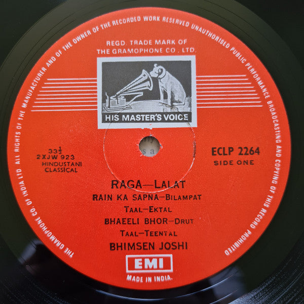 Bhimsen Joshi - Raga Lalit • Raga Shudh-Kalyan (Vinyl)