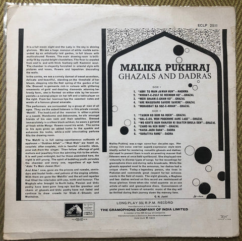 Malika Pukhraj - Perennial Favourites Of A Great Artiste (Vinyl)