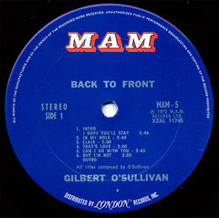 Gilbert O'Sullivan - Back To Front (Vinyl)