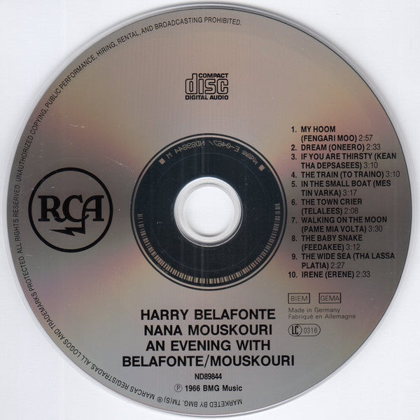 Harry Belafonte / Nana Mouskouri - An Evening With Belafonte / Mouskouri (CD)