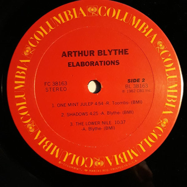 Arthur Blythe - Elaborations (Vinyl) Image