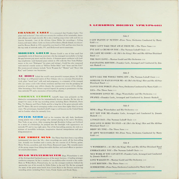 Various - A Gershwin Holiday (Vinyl) (2 LP) Image