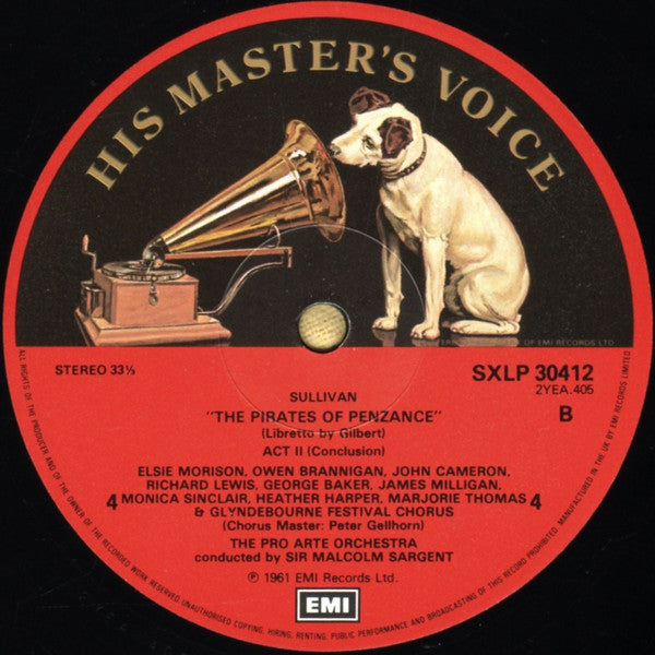 Gilbert & Sullivan, Glyndebourne Festival Chorus, Pro Arte Orchestra Of London, Sir Malcolm Sargent - The Pirates Of Penzance (Vinyl) (2 LP) Image