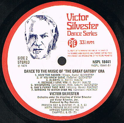 Victor Silvester Orchestra, The - Dance To The Music Of The Great Gatsby Era (Vinyl) Image