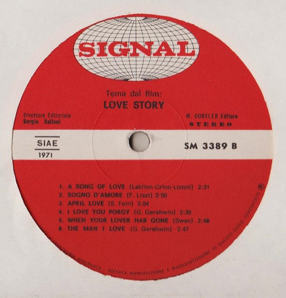 Various - Tema Dal Film: Love Story (Vinyl) Image