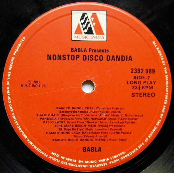 Babla - Nonstop Disco Dandia (Vinyl)