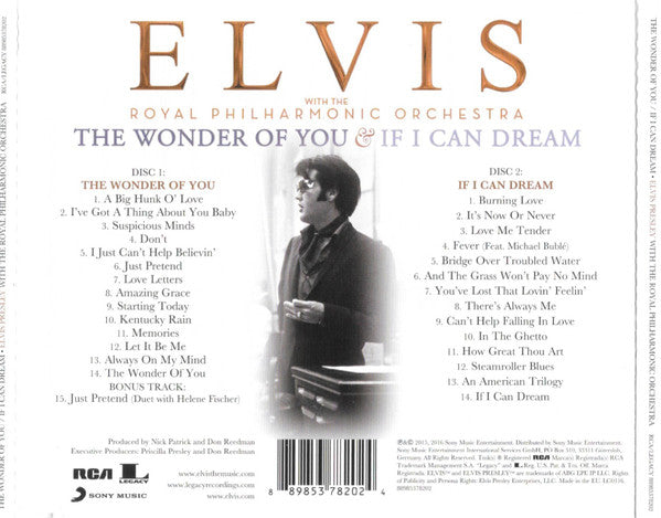 Elvis Presley With Royal Philharmonic Orchestra, The - The Wonder Of You & If I Can Dream (CD) (2)