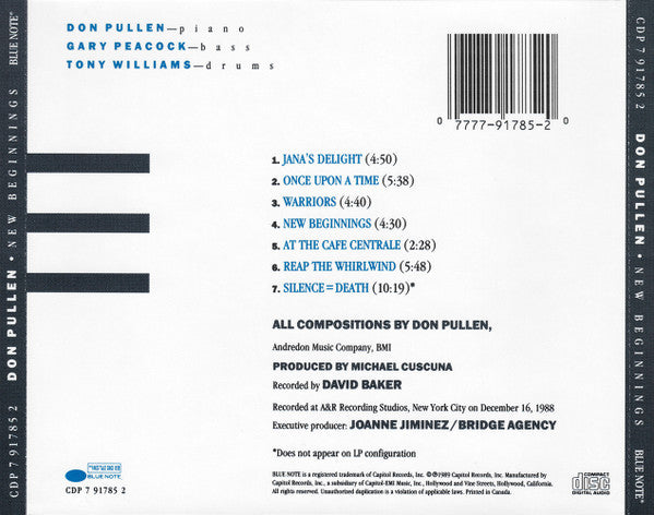 Don Pullen - New Beginnings (CD) Image