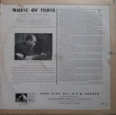 Ali Akbar Khan, Chatur Lal - Music Of India (Morning And Evening Rāgas) (Vinyl)