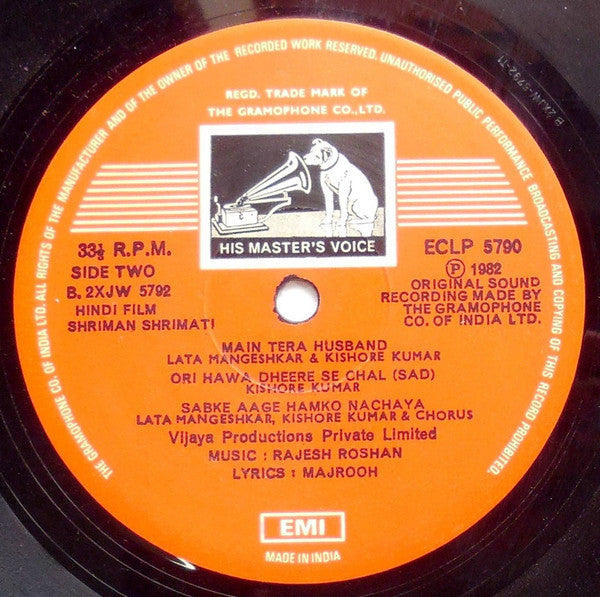 Rajesh Roshan, Majrooh Sultanpuri - Shriman Shrimati (Vinyl)