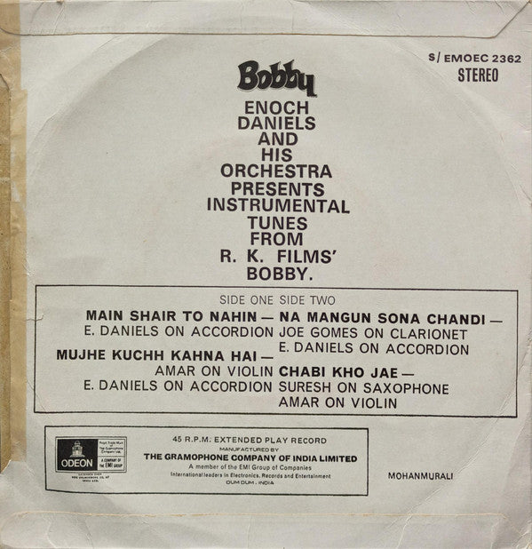 Enoch Daniels And His Orchestra - Bobby (45-RPM) Image