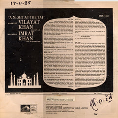 Vilayat Khan, Imrat Khan - A Night At The Taj (Vinyl) Image