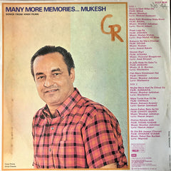 Mukesh - Many More Memoriesâ€¦ (Songs From Hindi Films) (Vinyl) Image