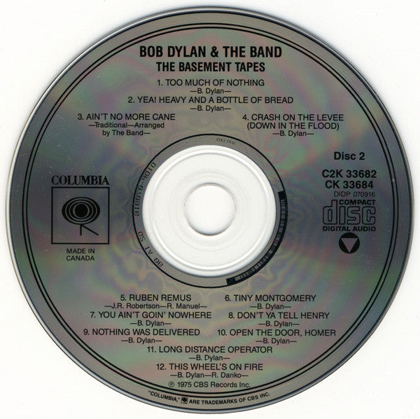 Bob Dylan & Band, The - The Basement Tapes (CD) (2 CD) Image