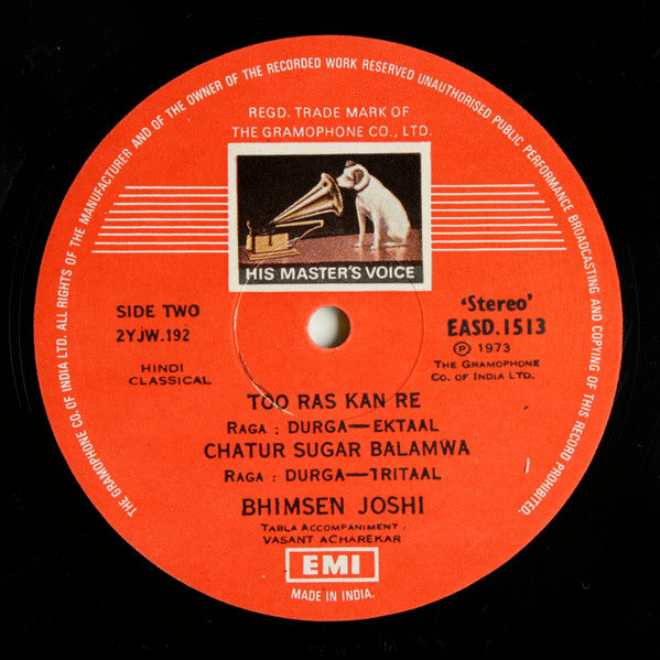 Bhimsen Joshi - Raga Pooriya / Raga Durga (Vinyl) Image