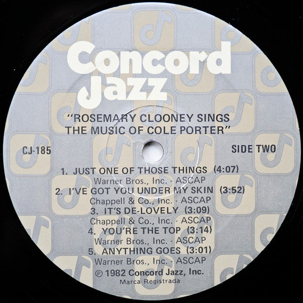 Rosemary Clooney - Rosemary Clooney Sings The Music Of Cole Porter (Vinyl) Image