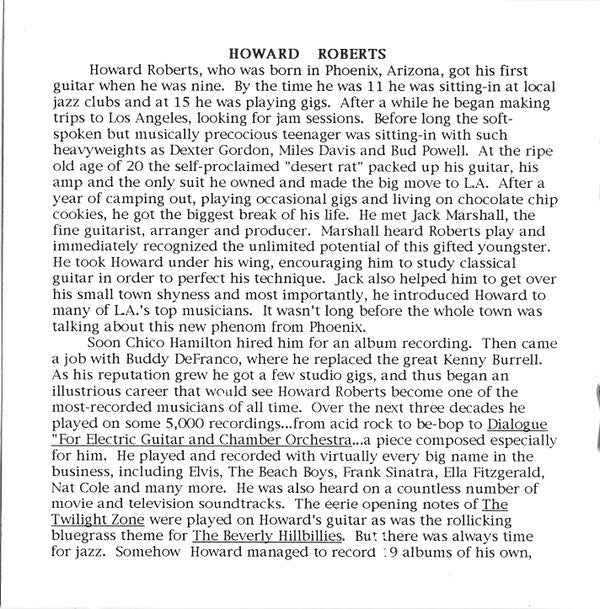 Howard Roberts - The Magic Band Live At Donte's (CD) Image