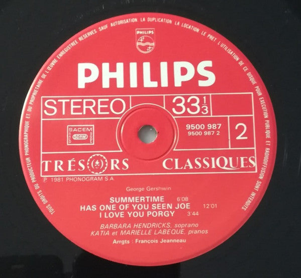 George Gershwin, Barbara Hendricks, Katia Et Marielle Labèque - Barbara Hendricks Chante Gershwin (Vinyl)