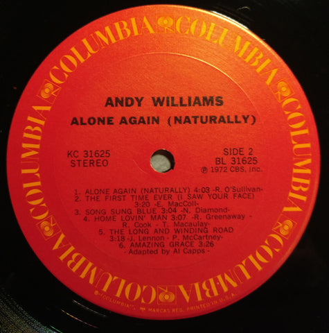 Andy Williams - Alone Again (Naturally) (Vinyl) Image