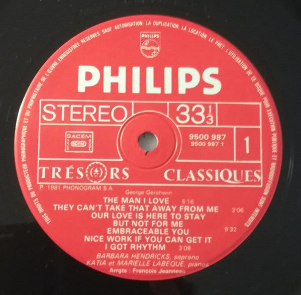 George Gershwin, Barbara Hendricks, Katia Et Marielle Labèque - Barbara Hendricks Chante Gershwin (Vinyl)