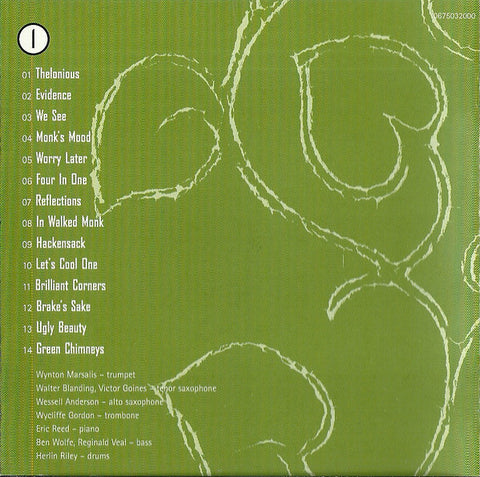Wynton Marsalis - Marsalis Plays Monk - Standard Time Vol. 4 (CD)