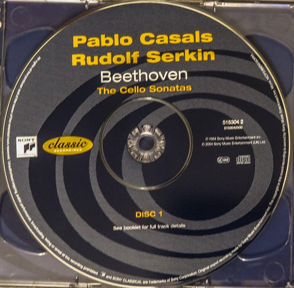 Ludwig van Beethoven, Pablo Casals, Rudolf Serkin - The Complete Cello Sonatas, Seven Variations WoO.46, Twelve Variations WoO.66,  (CD) (2)