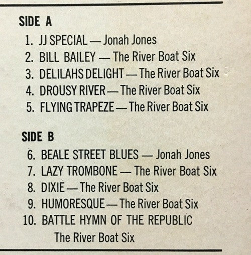 Jonah Jones - Jonah Jones And Selections By The River Boat Six (Vinyl) Image