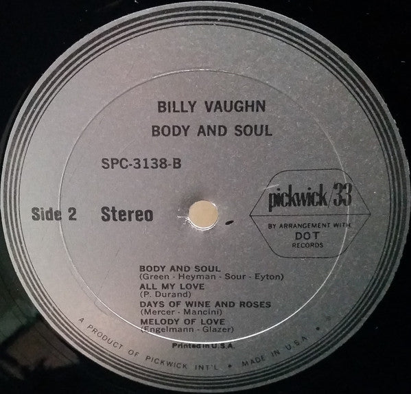 Billy Vaughn - Body & Soul (Vinyl)