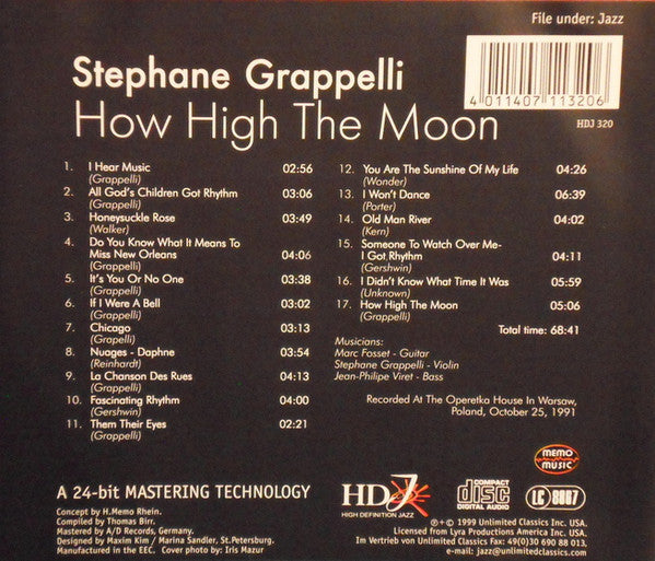 StÃ©phane Grappelli - How High The Moon (CD) Image