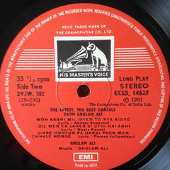 Ghulam Ali - The Latest, The Best Ghazals From Ghulam Ali (Vinyl)