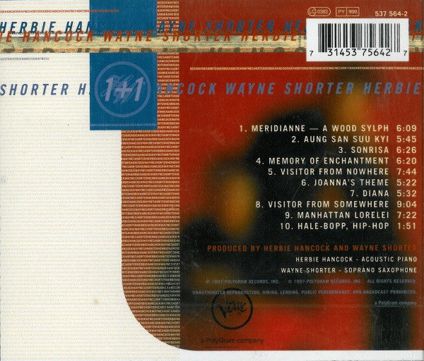 Herbie Hancock, Wayne Shorter - 1+1 (CD) Image