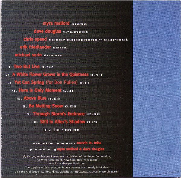 Myra Melford â€¢ The Same River Twice - Above Blue (CD) Image