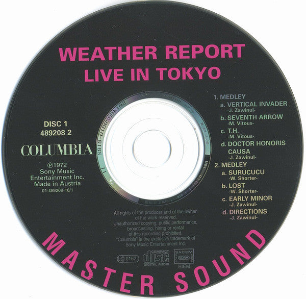 Weather Report - Live In Tokyo (CD) (2 CD) Image